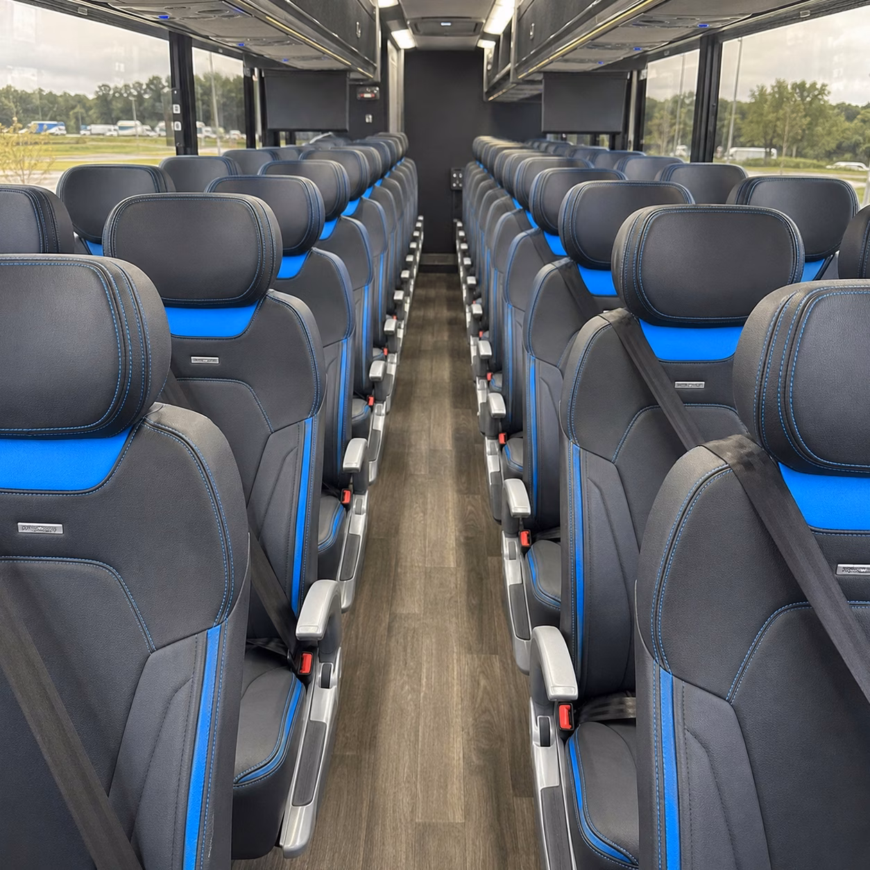 denton charter bus interior