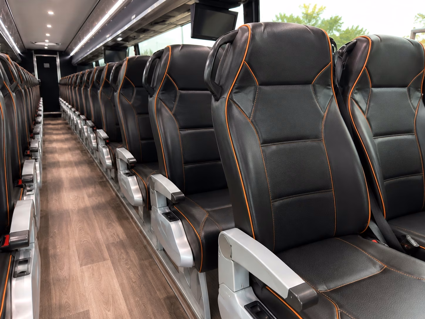 shuttle buses for denton venue to venue wedding transportation