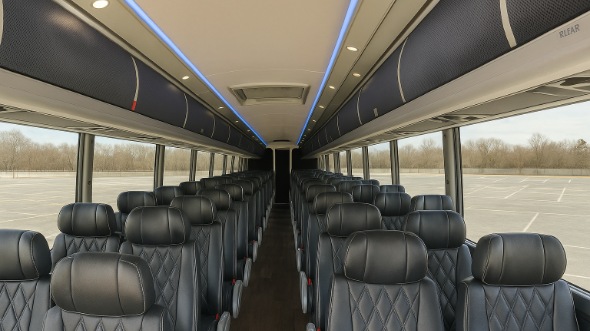 54 passenger charter bus interior denton