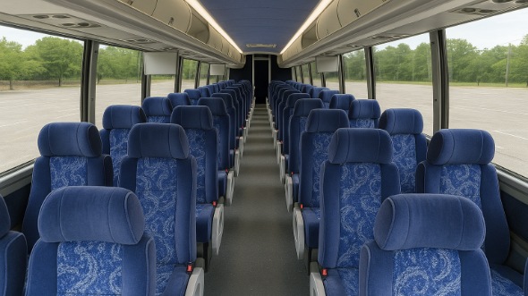 55 passenger charter bus interior denton