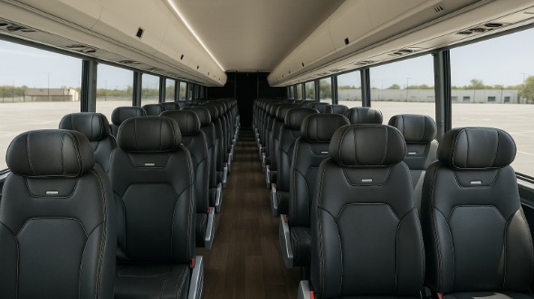 denton 28 passenger minibus inside