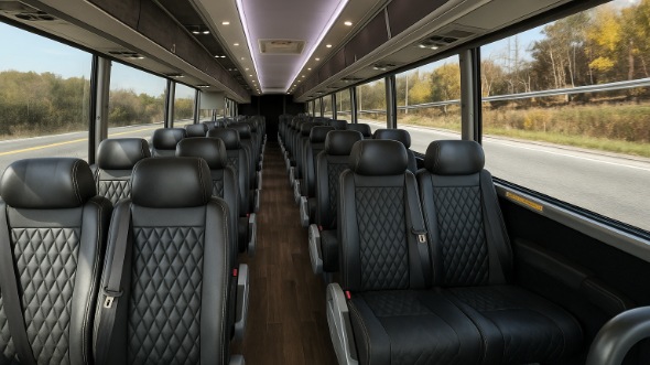 denton 30 passenger minibus inside